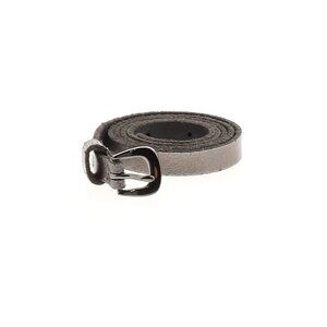Express genuine leather dark silver belt